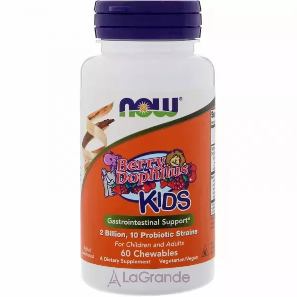 Now Foods Berry Dophilus Kids ��������� ��� ����, 2 ���� ���, �������� �������� � ������ ���