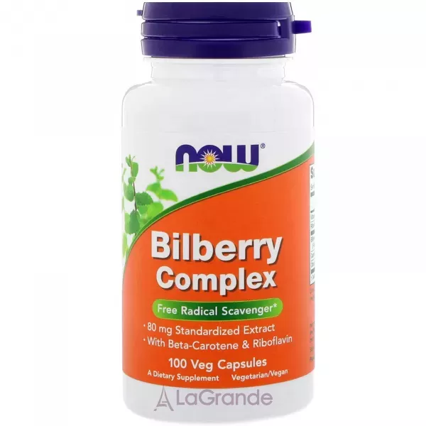 Now Foods Bilberry Complex 80 mg ������� (��� ����), ��������, 80 ��