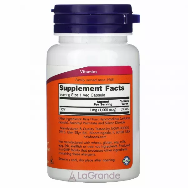 Now Foods Biotin 1000 mcg ������, 1000 ���
