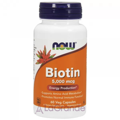 Now Foods Biotin 5000 mcg , 5000 