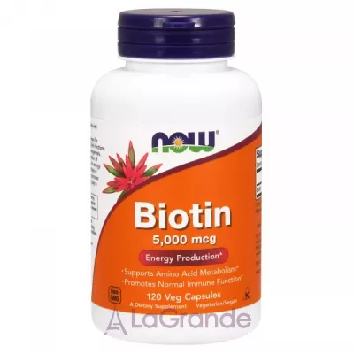 Now Foods Biotin 5000 mcg , 5000 