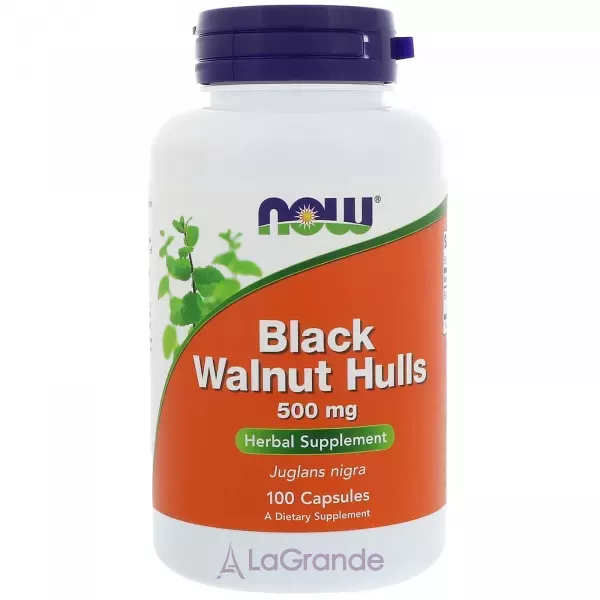 Now Foods Black Walnut Hulls 500 mg ������ ����, ��������, 500 ��