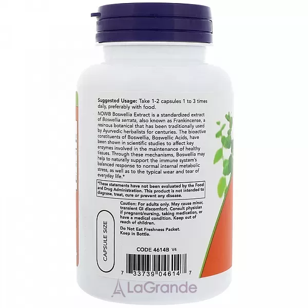 Now Foods Boswellia Extract 250 mg ������� ��������, 250 ��