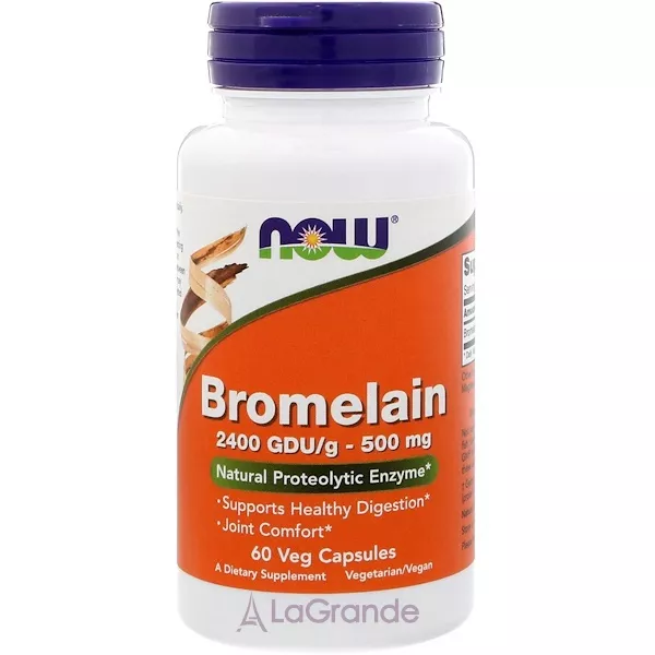 Now Foods Bromelain 500 mg ���������, 500 ��