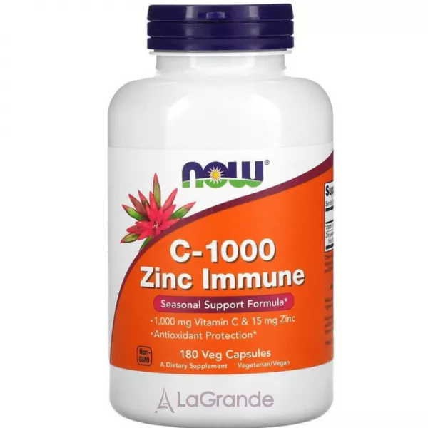 Now Foods C-1000 Zinc Immune ³���� � �� ���� ��� ���������, 1000 ��/15 ��