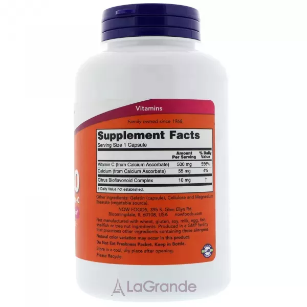 Now Foods C-500 Calcium Ascorbate-C ³���� C �� �������� ������� � �������������, 500 ��
