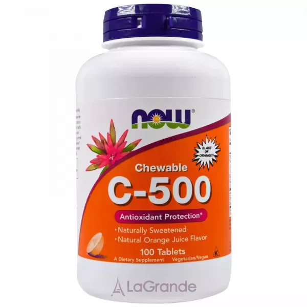 Now Foods Chewable C-500 ³���� �, 500 ��, �������� �������� � ������ ���������