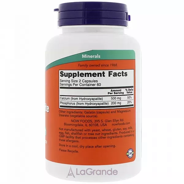 Now Foods Calcium Hydroxyapatite ó����������� ������� (�������� ������'� �����)
