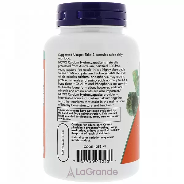 Now Foods Calcium Hydroxyapatite ó����������� ������� (�������� ������'� �����)