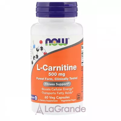 Now Foods L-Carnitine 500 mg L-, 500 