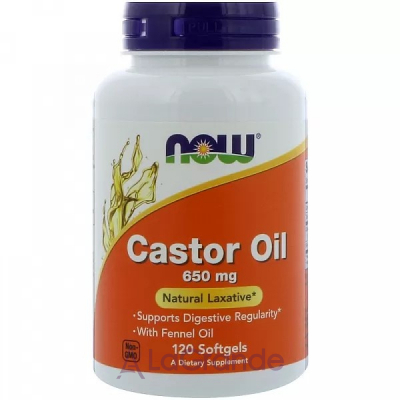 Now Foods Castor Oil 650 mg  , 650 