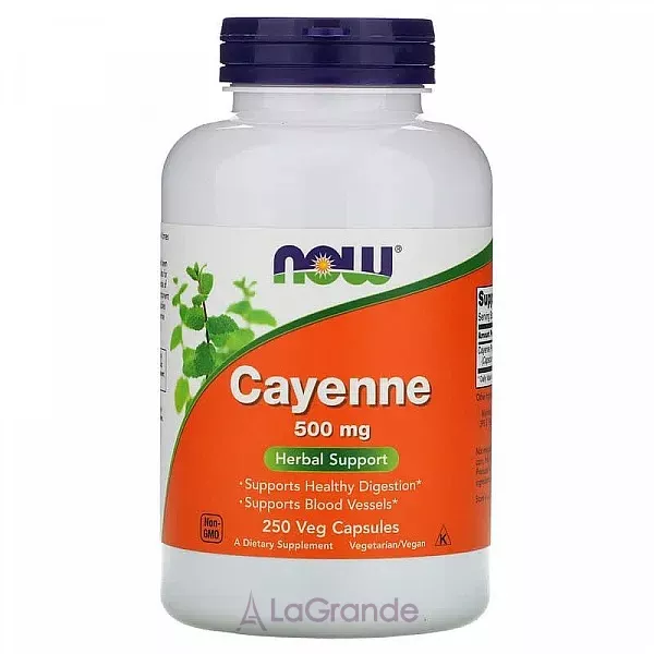 Now Foods Cayenne 500 mg �������� ������, 500 �� (�������� ��������� ��������� �� ����������� �����)