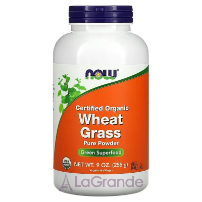 Now Foods Certified Organic Wheat Grass  , , 