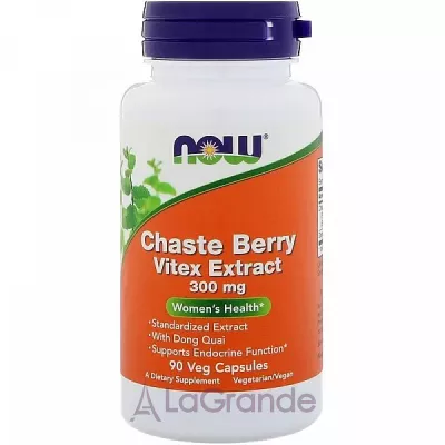 Now Foods Chaste Berry Vitex Extract 300 mg   , 300  (  )