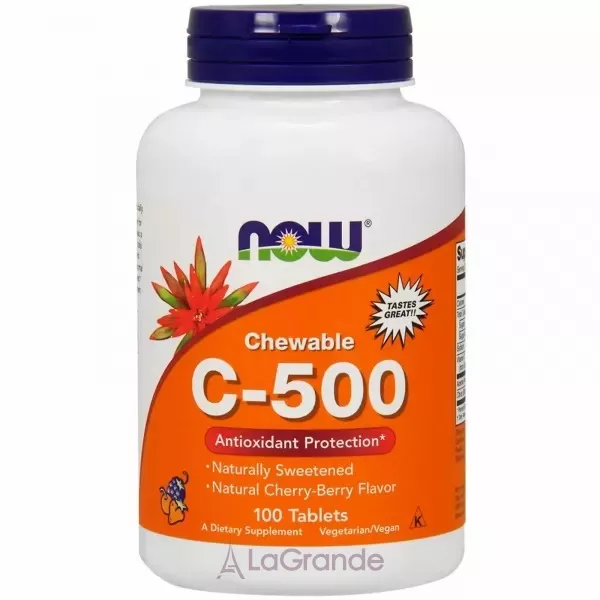 Now Foods Chewable C-500 ³���� �-500, �������� �������� � ������ �����-����� (��������������� ������)