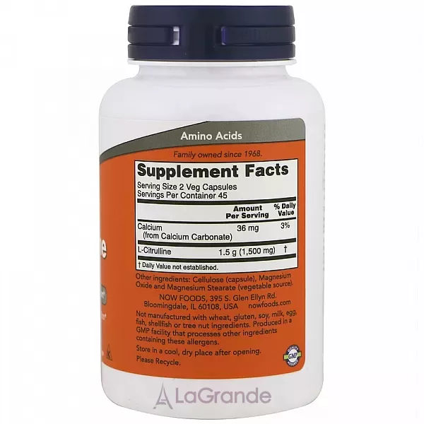 Now Foods L-Citrulline 750 mg ������� 