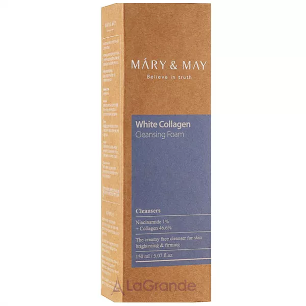 Mary & May White Collagen Cleansing Foam ����� ��� �������� � ���������� � ������������