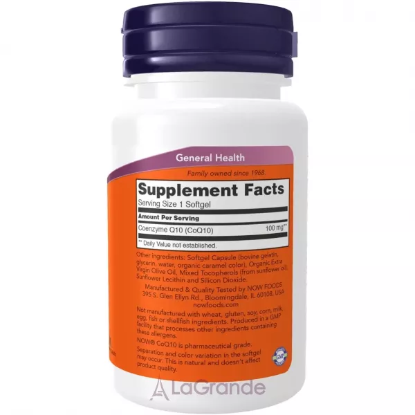 Now Foods CoQ10 100 mg ������� Q10, 100 ��