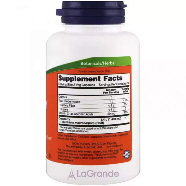 Now Foods Cranberry Caps ��������� � ��������