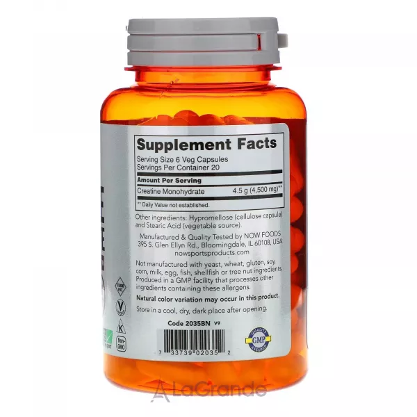 Now Foods Sports Creatine Monohydrate 750 mg �������, 750 ��