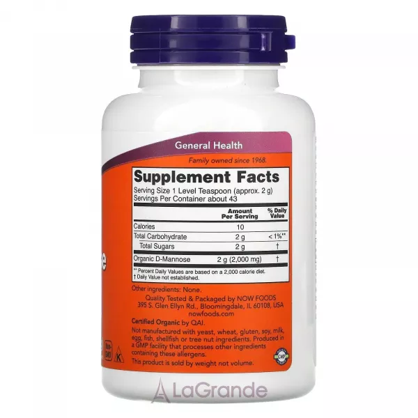 Now Foods D-Mannose �-������, ������� (�������� ������'� ������� ������)