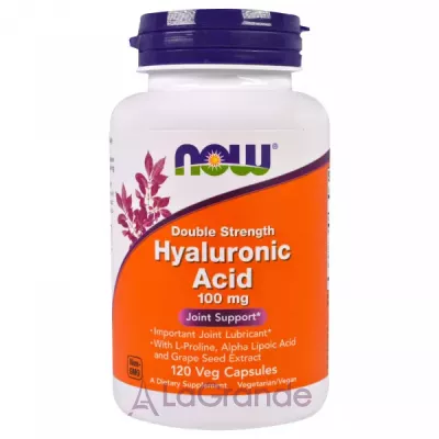 Now Foods Hyaluronic Acid Double Strength 100 mg     , , ,     