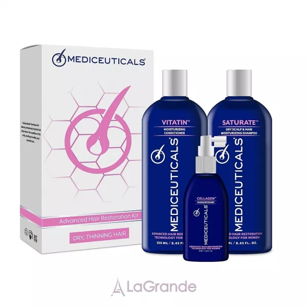 Mediceuticals Advanced Hair Restoration Dry Thinning Hair ����� ��� ����� �� ����� ����� ������ � �������� (shm/250ml + cond/250ml + ser/125ml)