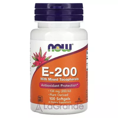 Now Foods E-200 with Mixed Tocopherols     , 200 