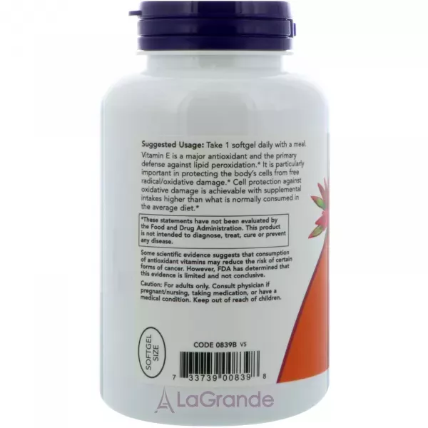 Now Foods Natural E-400 ³���� � d-�����-���������������, 400 �� (��������������� ������)
