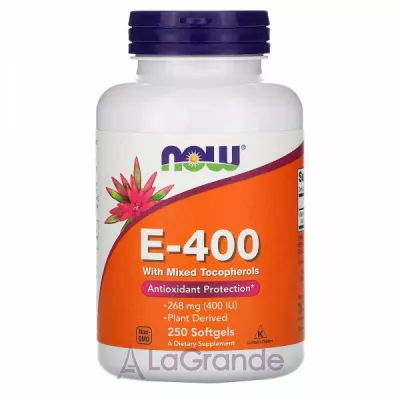 Now Foods E-400 with Mixed Tocopherols     , 400  ( )