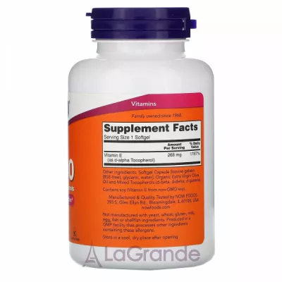 Now Foods E-400 with Mixed Tocopherols     , 400  ( )