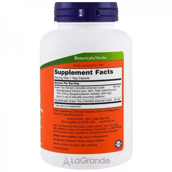 Now Foods EGCg Green Tea Extract 400 mg ĳ������ ������� 