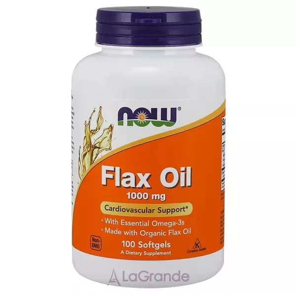 Now Foods Flaxseed Oil 1000 mg ����� ���, 1000 �� (�������� �������-������� �������)
