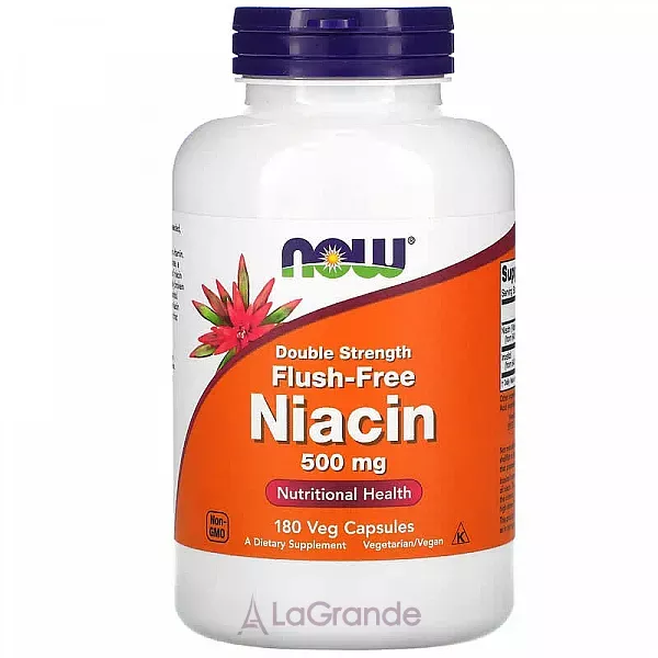 Now Foods Flush-Free Niacin 500 mg ������ (������� �3), ��� �����������, 500 ��