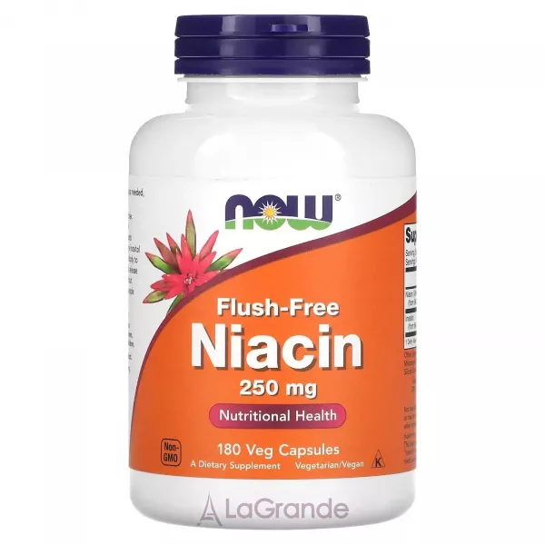 Now Foods Flush-Free Niacin 250 mg ͳ���� (³���� �3), ��� ������������, 250 ��