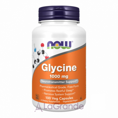 Now Foods Supplements Glycine 1000mg     