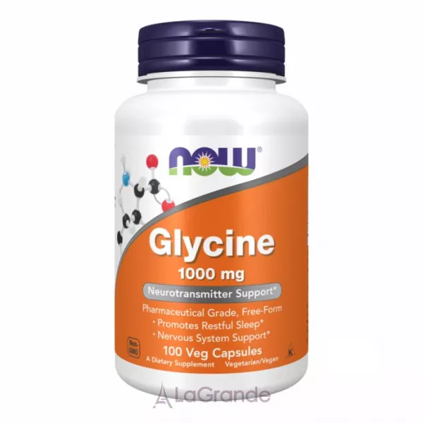 Now Foods Supplements Glycine 1000mg ����� ��� �������� ������ �������������