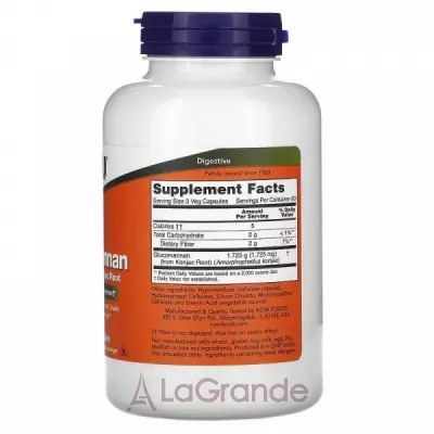 Now Foods Glucomannan 575 mg , 575 