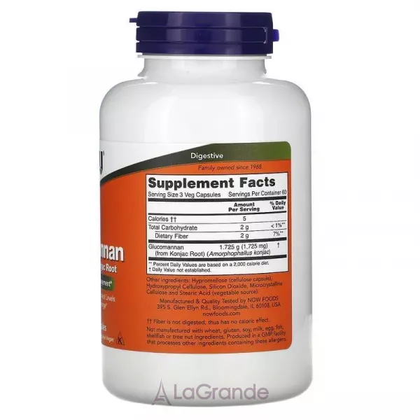 Now Foods Glucomannan 575 mg ĳ������ ������� 