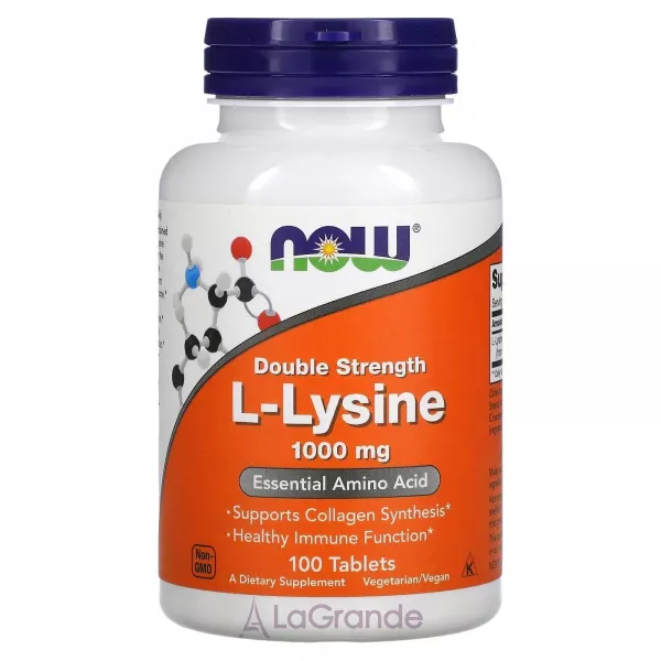 Now Foods Supplements L-Lysine 1000mg �-����� ��� �������� �������� (���������� ��� �������) � ��������-���������� ������