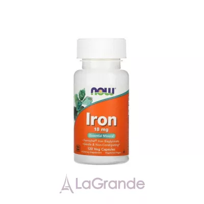 Now Foods Supplements Iron 18mg Ferrochel    