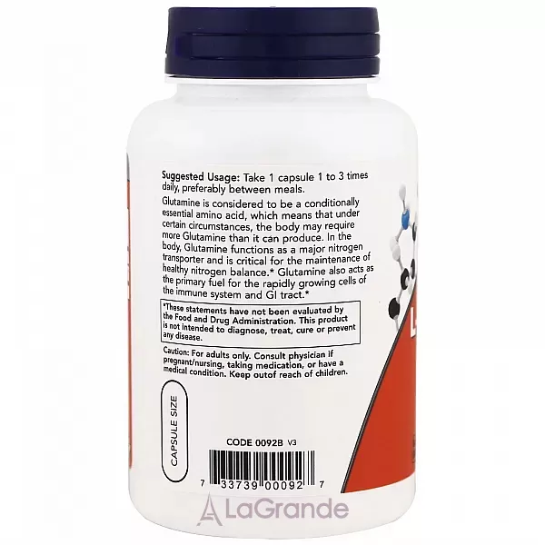Now Foods L-Glutamine 500 mg ĳ������ ������� 