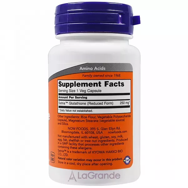 Now Foods Glutathione 250 mg ��������, 250 �� (������ �� ������ ��������)