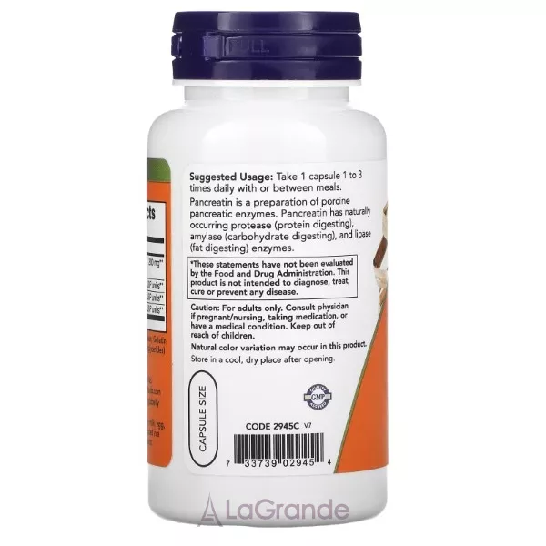 Now Foods Supplements Pancreatin 2000 �������� ������������� �������� ��� ���������� ������������� �� �������� ��