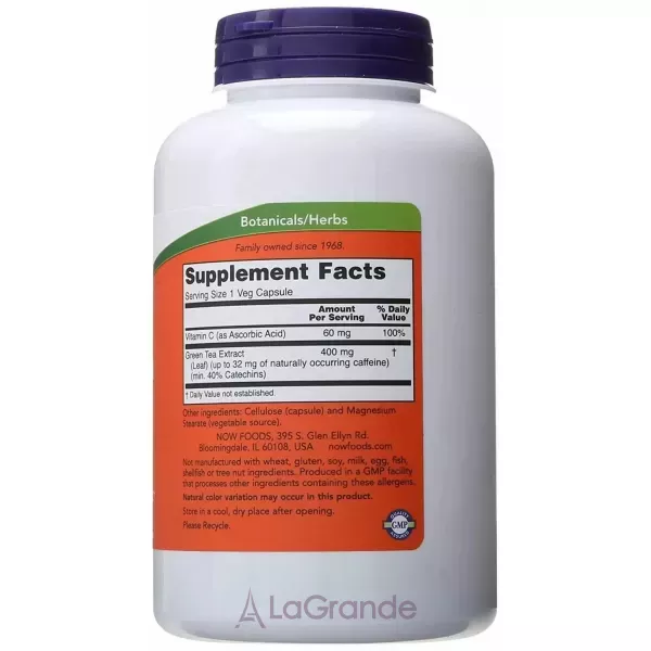 Now Foods Green Tea Extract 400 mg ĳ������ ������� 
