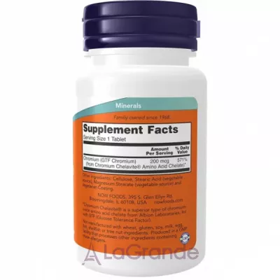 Now Foods GTF Chromium 200 mcg   