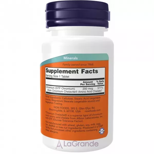 Now Foods GTF Chromium 200 mcg ĳ������ ������� 