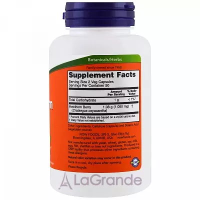 Now Foods Hawthorn Berry 540 mg , 540 