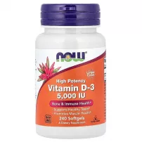 Now Foods Supplements VIT D-3 5000 IU ������� D3 ��� �������� ������, �����, ������, ������-������������� ��������