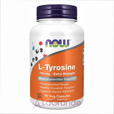 Now Foods Supplements L-Tyrosine 750mg -         